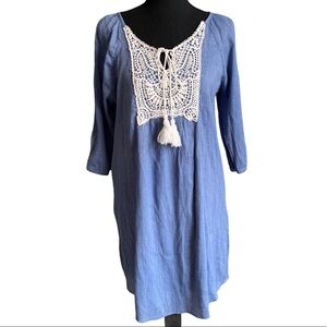 Naif Women’s Blue cold shoulder Dress Size Medium